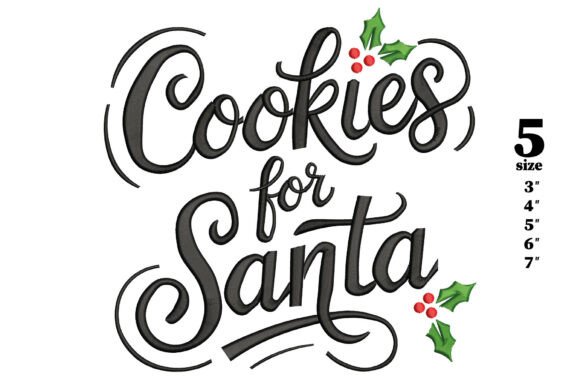 Cookies for Santa Embroidery Design