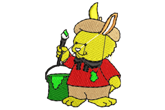 Cute Rabbit Painter: A Festive Embroidery Review