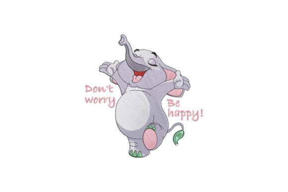 Don't Worry Be Happy Funny Elephant Review
