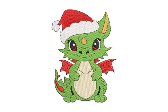 Dragon Christmas Embroidery