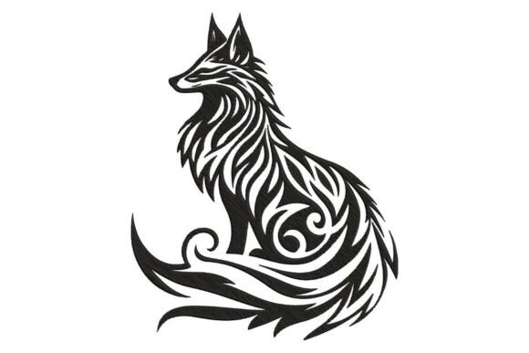 Elegant Fox with a Swirling Tribal Tail Review
