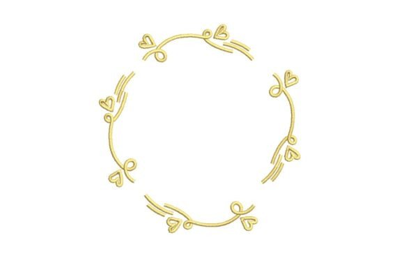Elegant Golden Heart Swirl Frame Embroidery Design Review