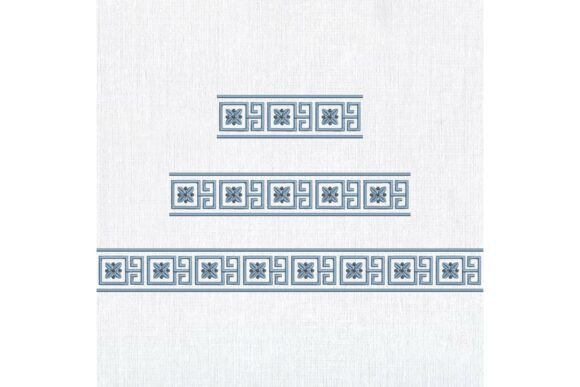 Greek Meander Floral Square Border Review