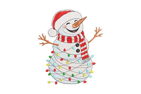 Lights Snowman: A Cozy Winter Embroidery Review