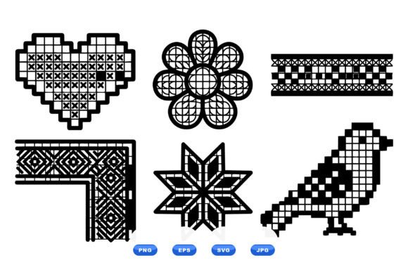 Pixel Folk Embroidery SVG Pack Review for Holiday Shops