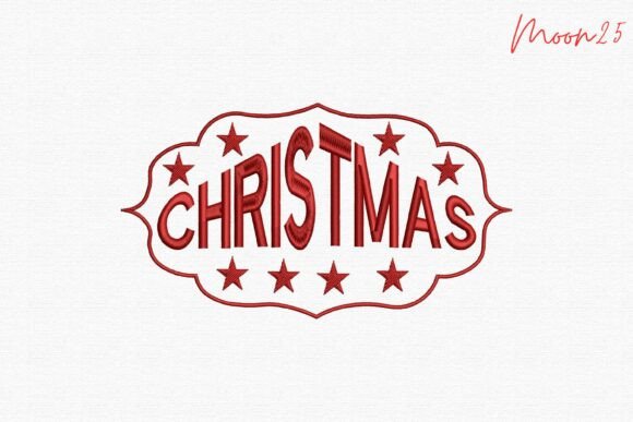 Review: Christmas Badge Text Embroidery Design for Holiday Sales