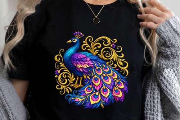 Review: Colorful Peacock Embroidery Art Png for Business