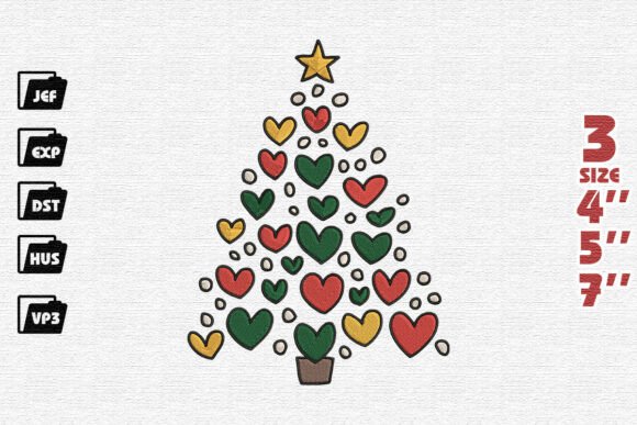 Review: Whimsical Christmas Tree of Hearts Design