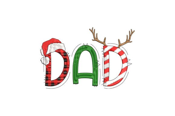 Santa Dad Christmas Embroidery