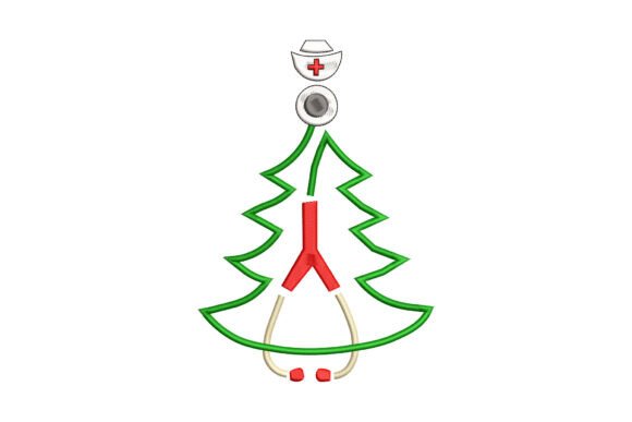 Stethoscope Christmas Tree: A Festive Medical Embroidery Review