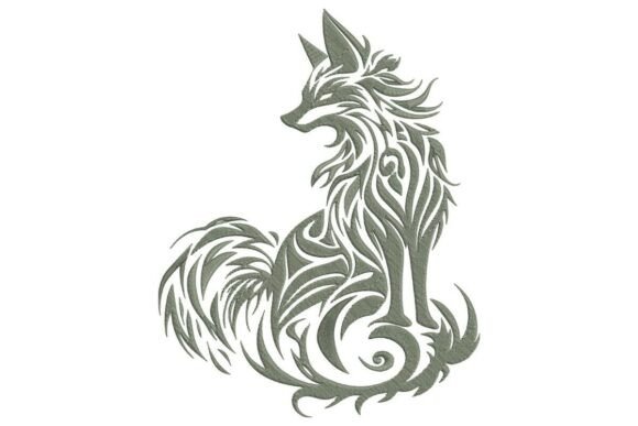 Tribal Fox in Sage Green: A Holiday Embroidery Review